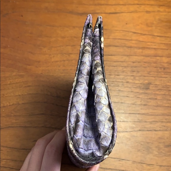 Paige Gamble Purple Python Clutch - Picture 3 of 8